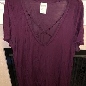 Victoria’s Secret pink criss cross tee